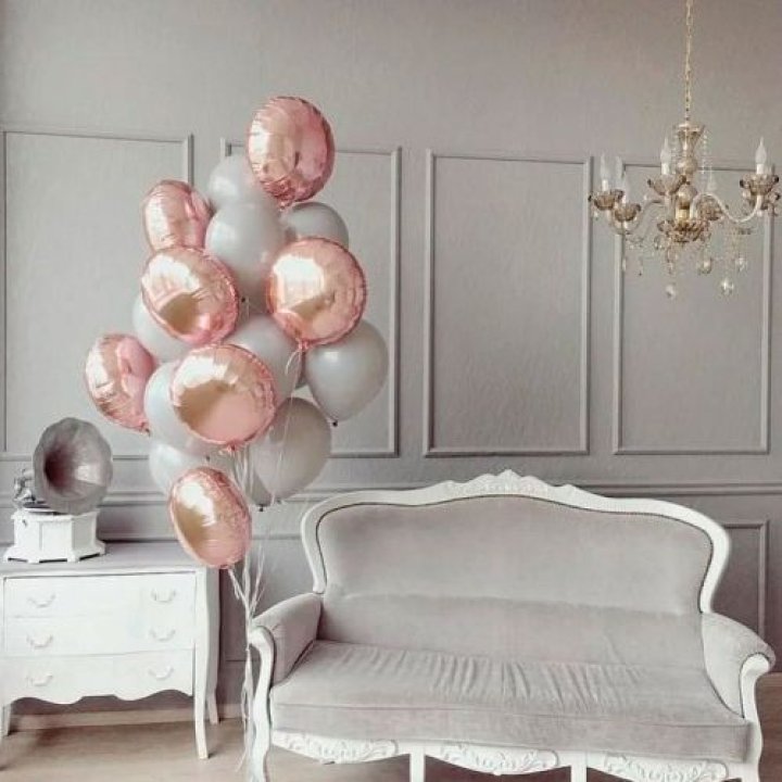 Фонтан шаров "Софт рози" в Краснодаре