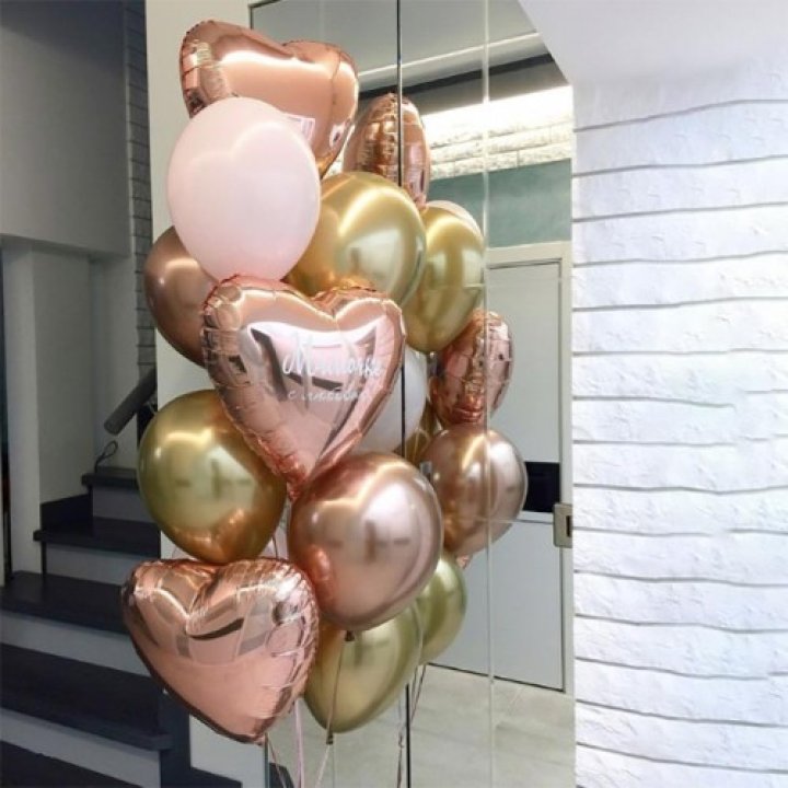 Фонтан шаров "От сердечка" в Краснодаре