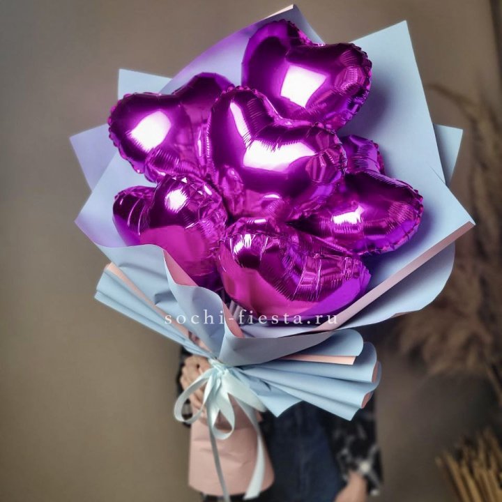 Букет из шаров сердец  в Краснодаре