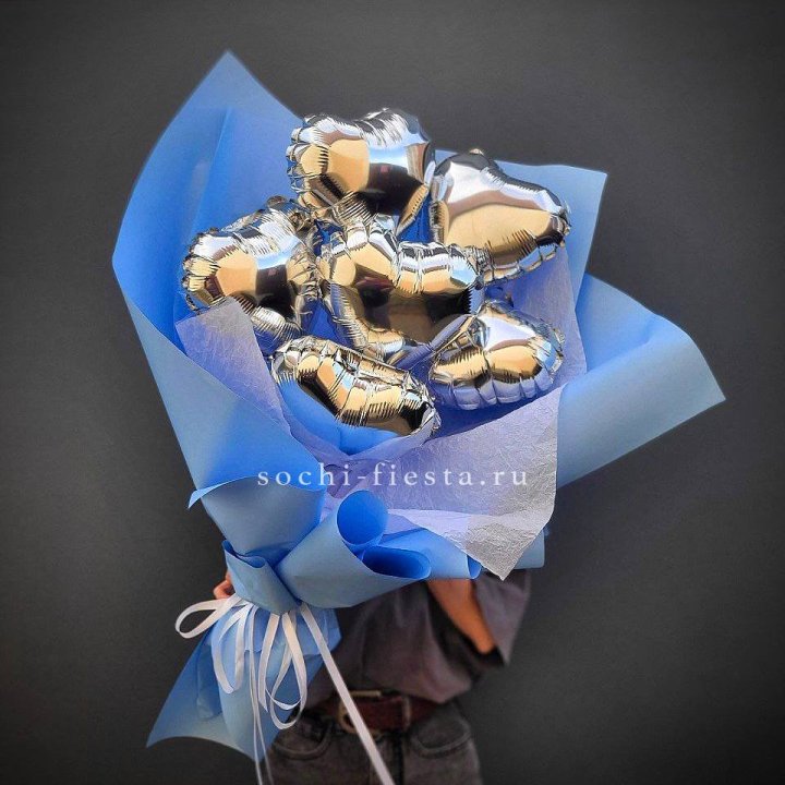 Букет из шаров сердец  №2 в Краснодаре