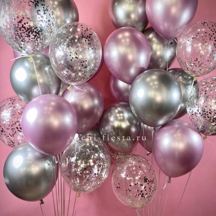 Фонтан шаров "Сильвер пинк" в Краснодаре