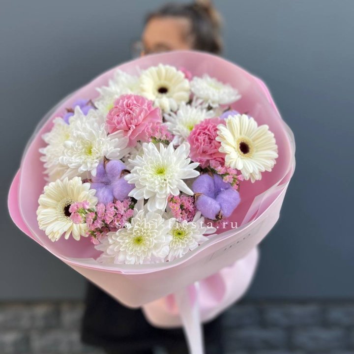 Букет цветов "Пинк спринг" в Краснодаре