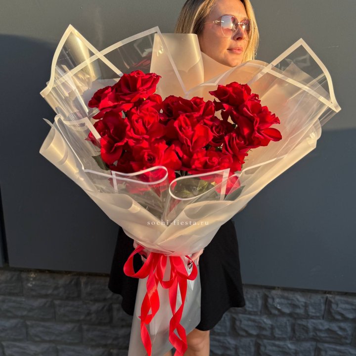  Букет  высоких роз 15 шт в Краснодаре