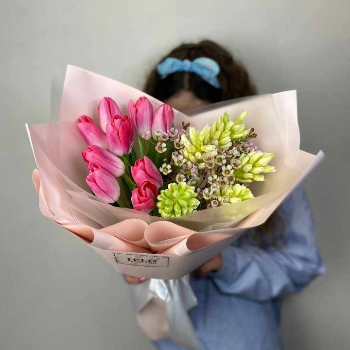  Дуо тюльпаны и гиацинты в Краснодаре