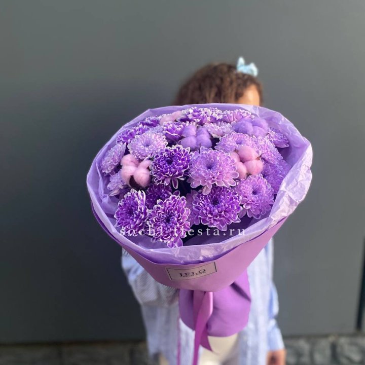 Хризантемы с хлопком в Краснодаре