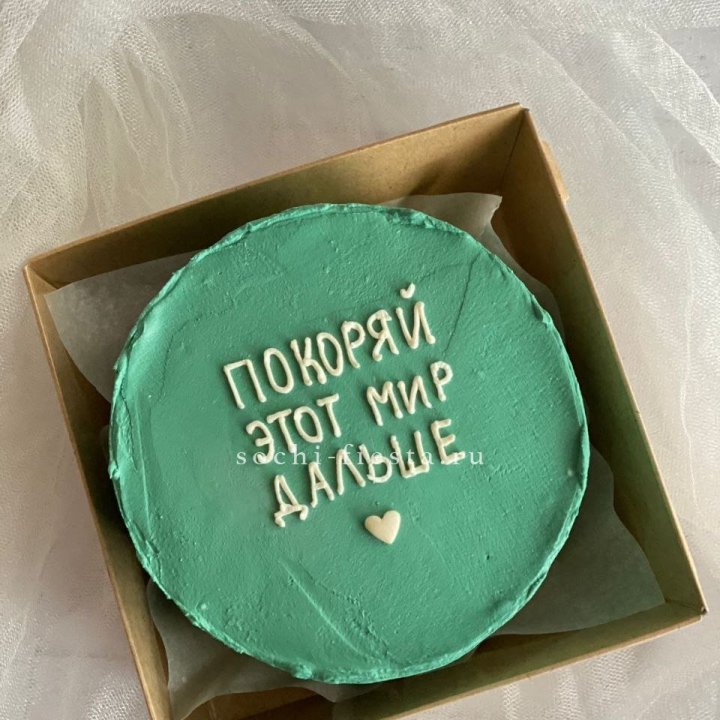 Бенто-торт "Покоряй этот мир" в Краснодаре