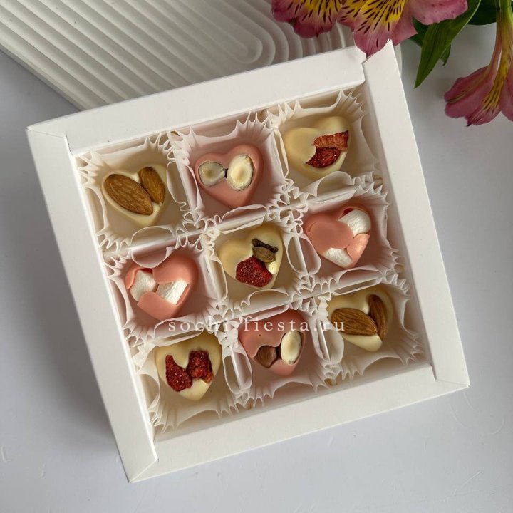 Набор конфет из бельгийского шоколада Сердца в Краснодаре