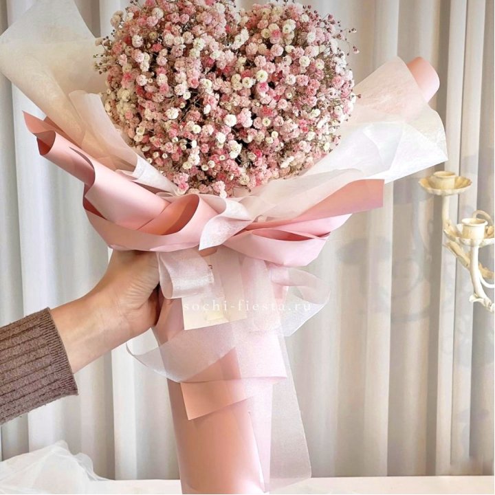 Сердце из гипсофилы  в Краснодаре