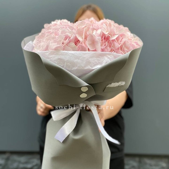  Букет  пиджачок из 5 гортензий в Краснодаре