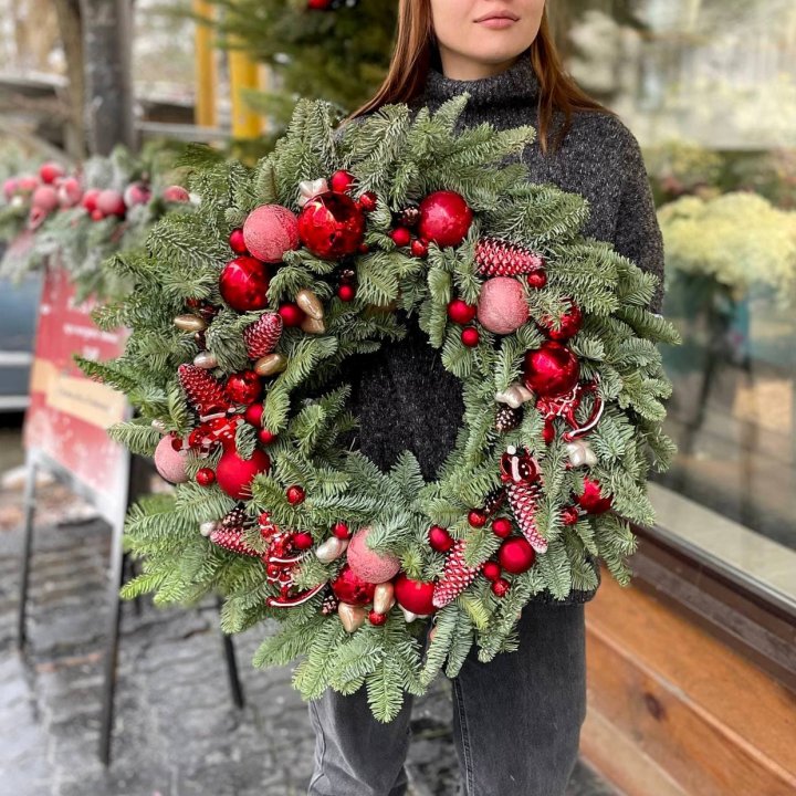 Рождественский венок  в Краснодаре