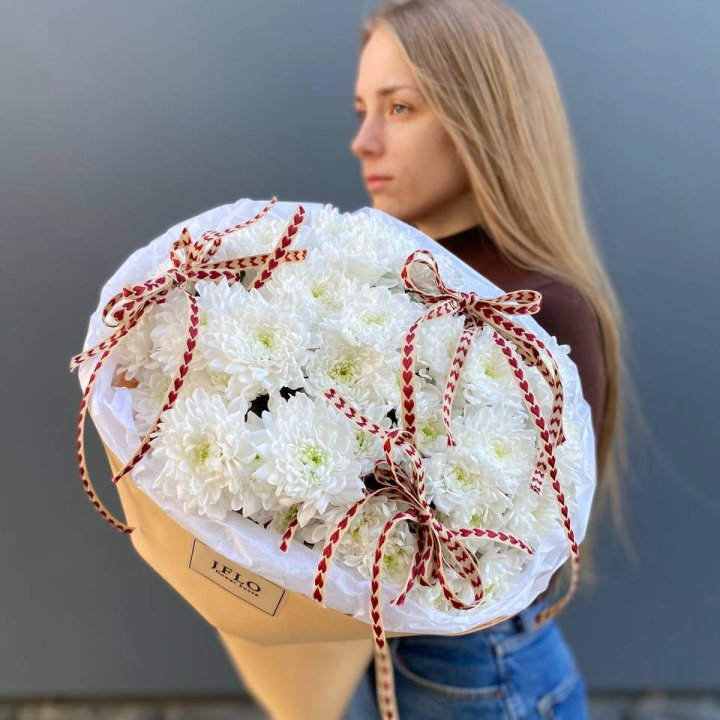 Букет "Хризантемы с любовью" в Краснодаре