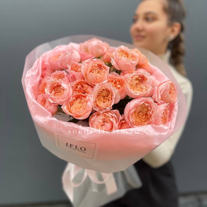 Букет из пионовидных роз Джульетта в Краснодаре