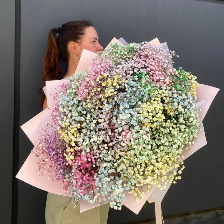 Пышный букет из гипсофил  в Краснодаре