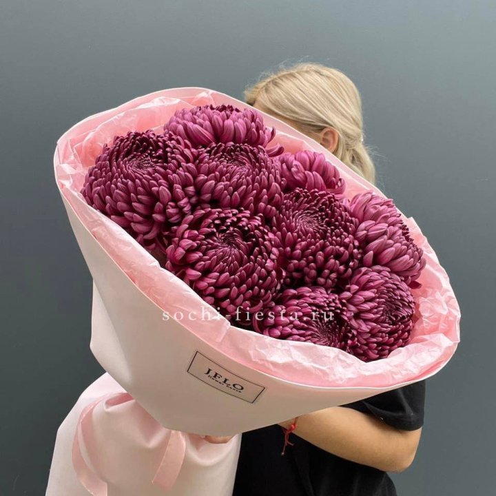 9 хризантем бигуди в Краснодаре