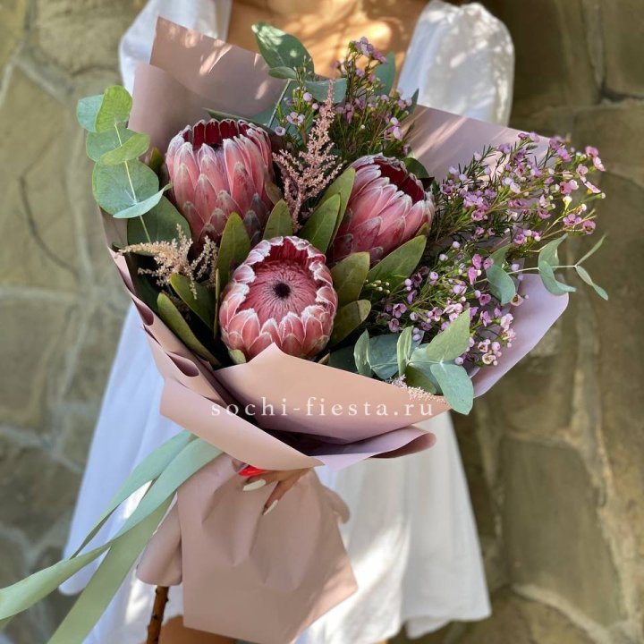 Букет из протеи "Клеопатра"  в Краснодаре