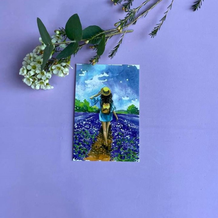 Открытка к букету "Цветочная дорога" в Краснодаре