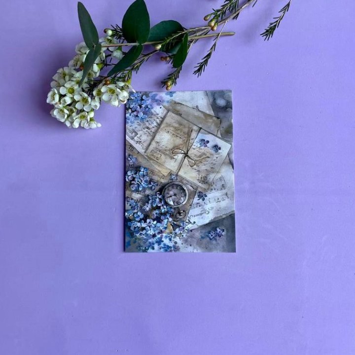 Открытка к букету "Время" в Краснодаре