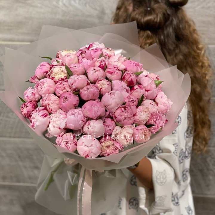 51 розовый пион в Краснодаре