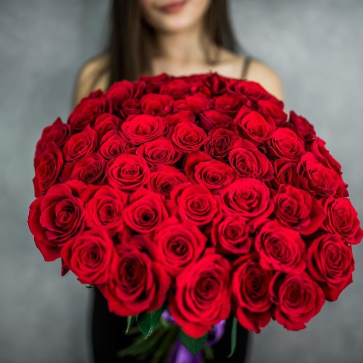 51 красная роза в Краснодаре
