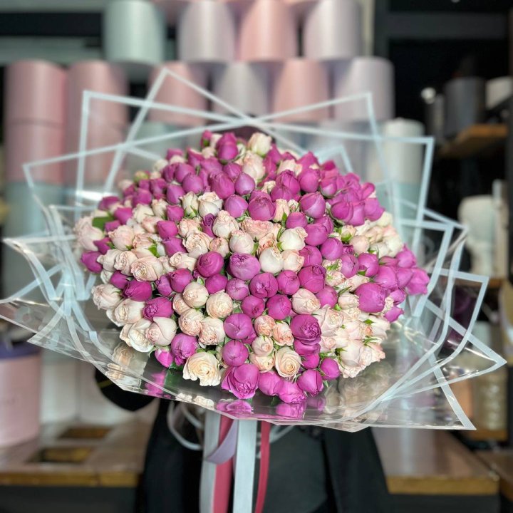 101 кустовая пионовидная роза в Краснодаре