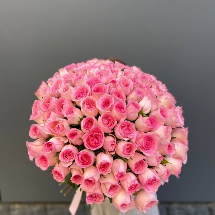 101 розовая роза в Краснодаре