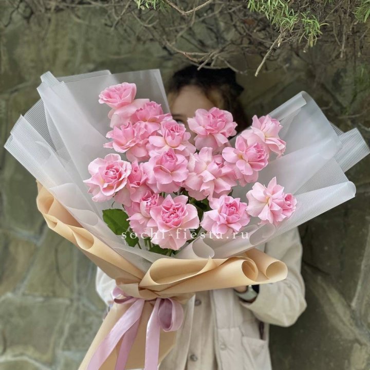 Букет из 15 французских роз Пинк дрим в Краснодаре