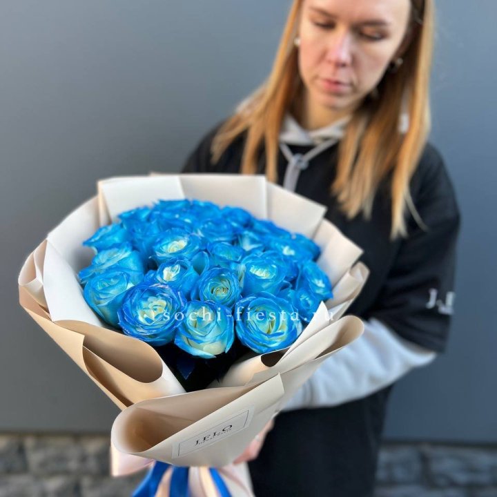 Букет синих роз блю логан в Краснодаре
