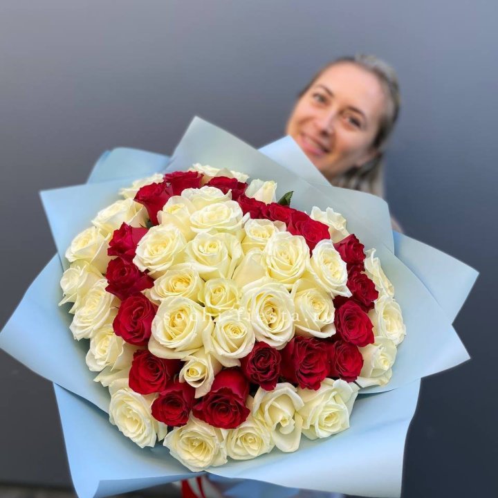 51 роза "Сердце" в Краснодаре