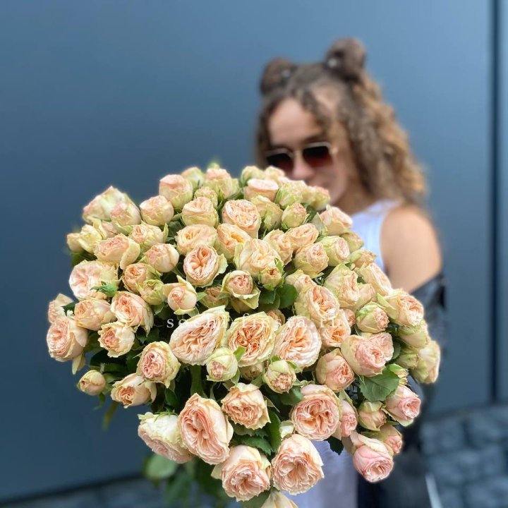 25 пионовидных роз в Краснодаре