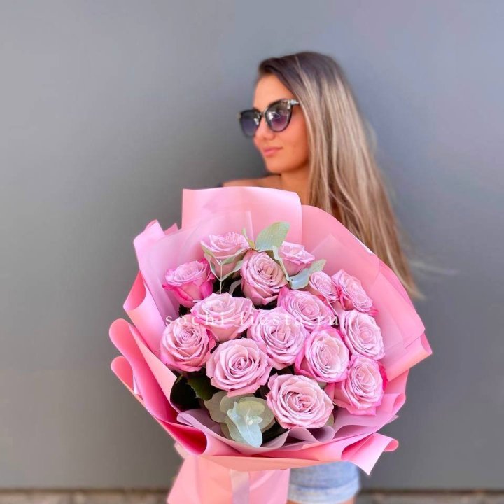 Букет розовых роз 2 в Краснодаре